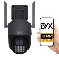 Kamera wifi dvx obrotowa zewnetrzna ptz zoom karta sd sledzenie PZ8LB czarna